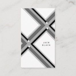 Whiter professional Black elegant geometric lines Visitenkarte