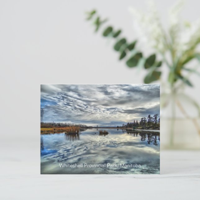 Whiteshell Herbst-Reflexions-Postkarte Postkarte (Stehend Vorderseite)