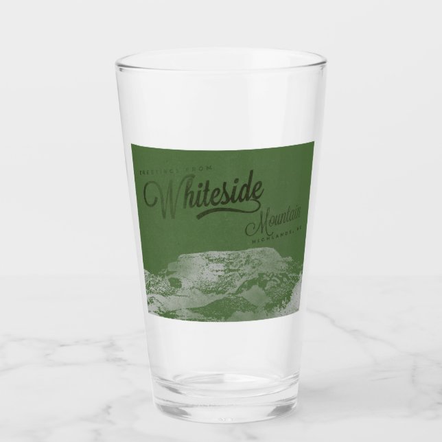 Whiteside Mountain Letterpress Style Pint Glas (Vorderseite)