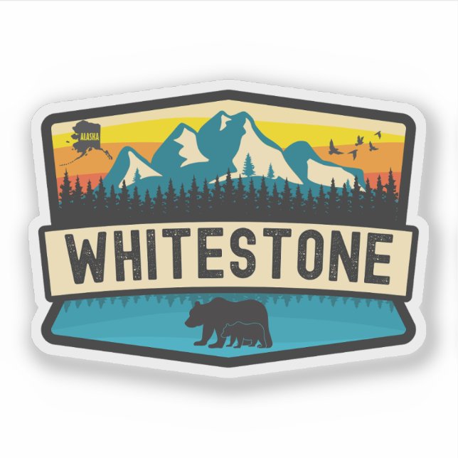 Whitestone, Alaska Aufkleber (Vorderseite)