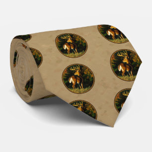 Whitetail Buck Deer Jagdtan Krawatte