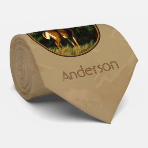 Whitetail Buck Deer Jagdtan Krawatte