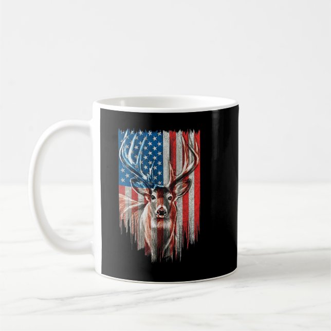 Whitetail Buck Deer Junting American Camouflage US Kaffeetasse (Links)