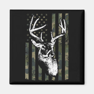 Whitetail Buck Deer Junting USA Camouflage America Magnet