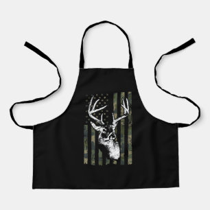 Whitetail Buck Deer Junting USA Camouflage America Schürze