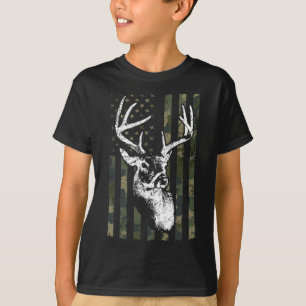Whitetail Buck Deer Junting Usa Camouflage Amerika T-Shirt