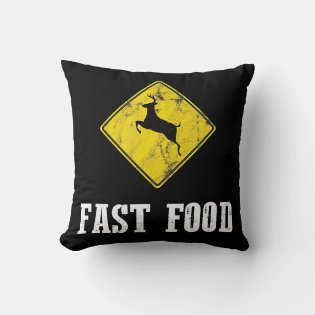 Whitetail Buck Fun Deer Jagd Saison Fast Food H Kissen (Vorderseite)