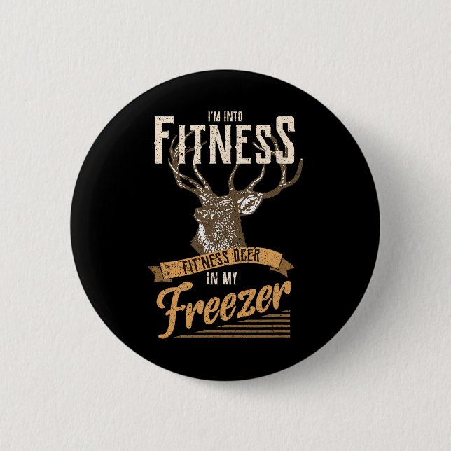 Whitetail Buck Funny Deer Jagd Saison ich bin in Button (Vorderseite)