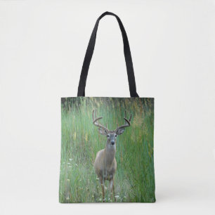 Whitetail Buck in der Wiesendrucktasche Tasche