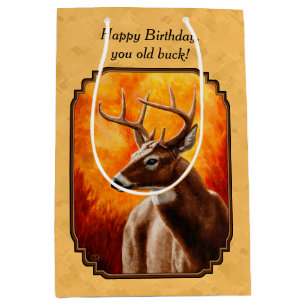 Whitetail Deer Autumn Gold Mittlere Geschenktüte