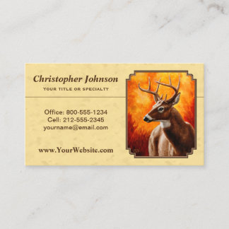 Whitetail Deer Autumn Gold Visitenkarte