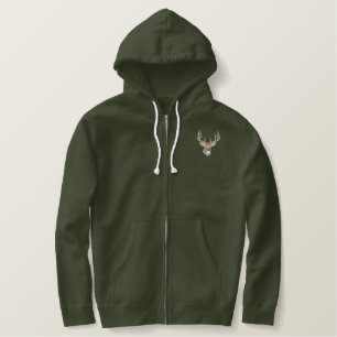 Whitetail Deer Bestickter Hoodie
