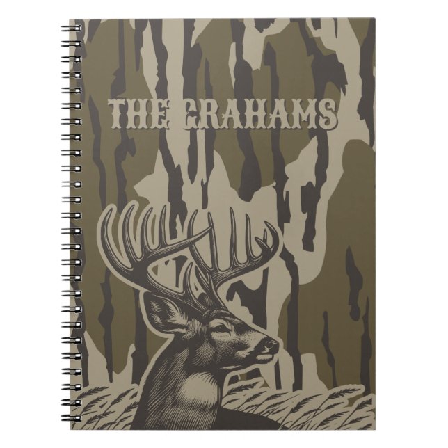 Whitetail Deer Bottomland Camouflage Hirsch Indivi Notizblock (Vorderseite)