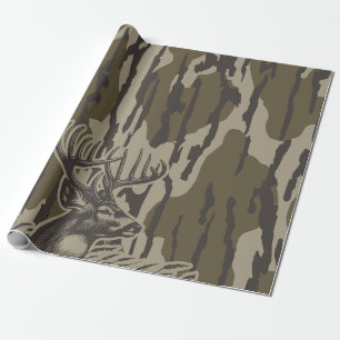Whitetail Deer Bottomland Camouflage Hirsche Jagd Geschenkpapier
