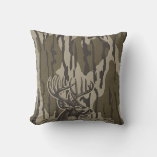 Whitetail Deer Bottomland Camouflage Hirsche Jagd  Kissen
