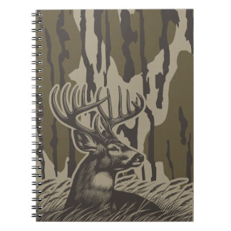 Whitetail Deer Bottomland Camouflage Hirsche Jagd  Notizblock