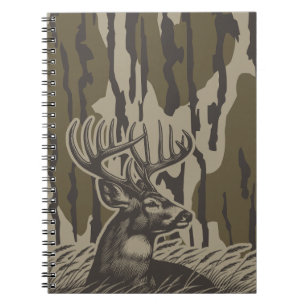 Whitetail Deer Bottomland Camouflage Hirsche Jagd  Notizblock