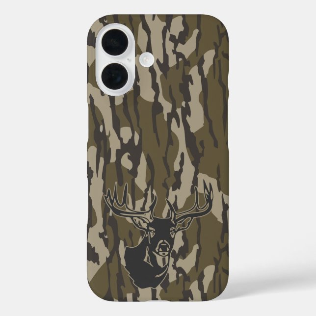 Whitetail Deer Bottomland Camouflage Jagd Camoufla iPhone 16 Hülle (Rückseite)
