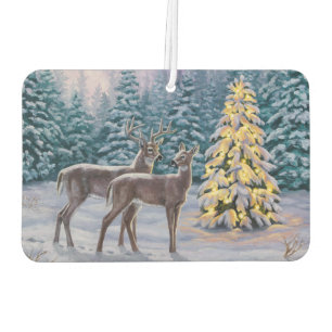Whitetail Deer & Christmas Tree Winterlandschaft Autolufterfrischer