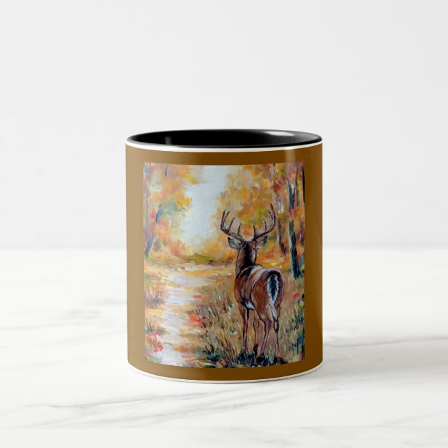 Whitetail Deer Fall Mugs & Cups (Centre)
