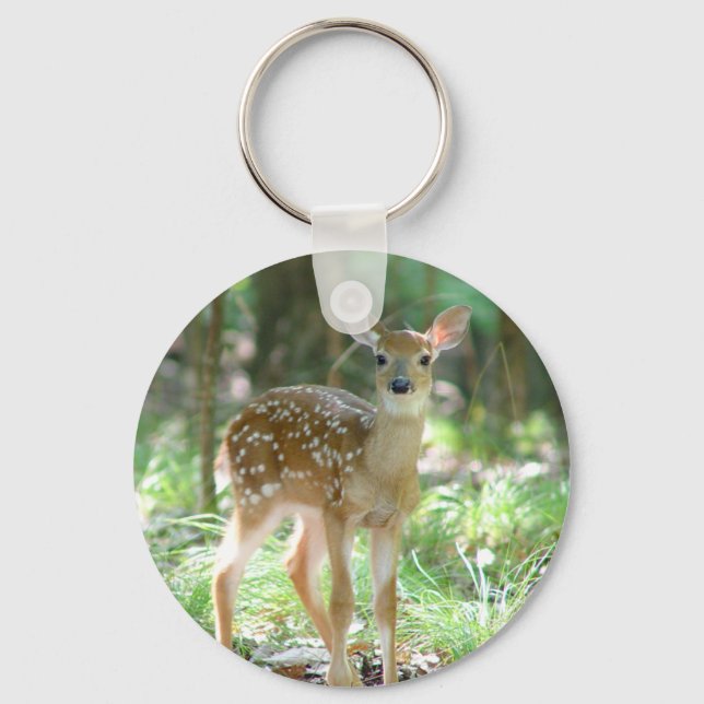 Whitetail Deer Fawn Schlüsselanhänger (Vorderseite)