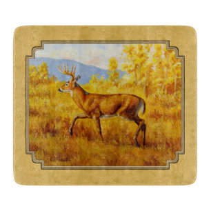 Whitetail Deer Golden Aspen Wood Schneidebrett