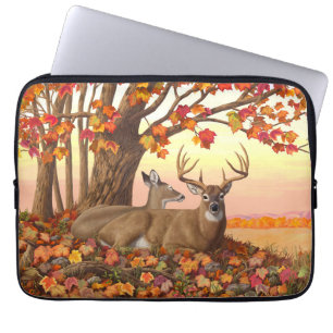 Whitetail Deer im Herbst Herbstfarben in New Engla Laptopschutzhülle