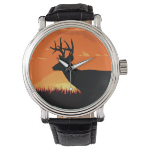Whitetail Deer Jagd Armbanduhr