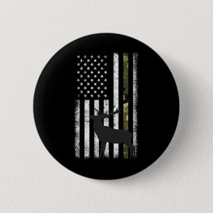 Whitetail Deer Junting Elk Buck Camouflage Americ Button