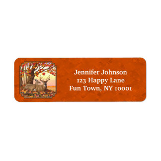 Whitetail Deer Maple Tree Herbst Orange