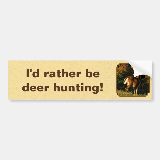 Whitetail Deer Monster Buck Yellow Autoaufkleber (Vorne)
