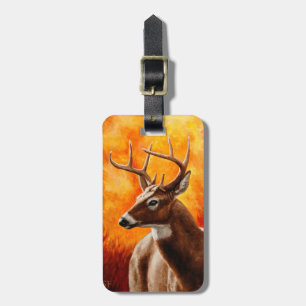 Whitetail Deer Trophy Buck Head Gepäckanhänger