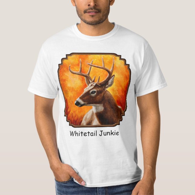 Whitetail Deer Trophy Buck Head T-Shirt (Vorderseite)