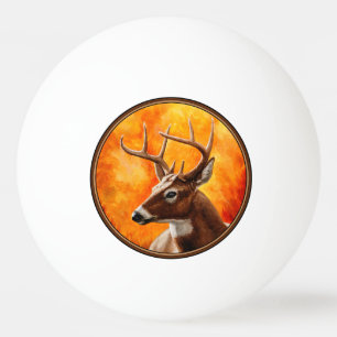 Whitetail Deer Trophy Buck Head Tischtennisball