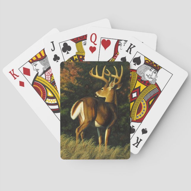 Whitetail Deer Trophy Buck Jagd Spielkarten (Rückseite)