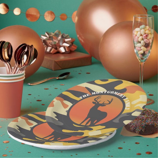 Whitetail Deer und Camouflage Pappteller (Multi)