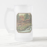 Whitetail Deer und Wasserfall