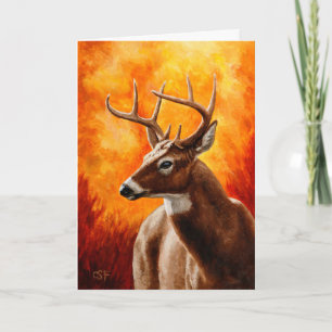Whitetail Dei Herbst Reddish Brown Karte