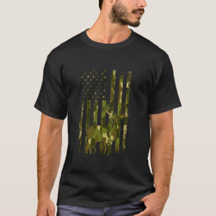 Whitetail Hirschjagd Jäger gibt Buck Camouflage Am T-Shirt