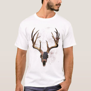 Whitetails Hirschjagd Ameriana Flag Kopf T-Shirt