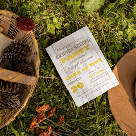 Whitewash Yellow Gender Reveitation Einladung