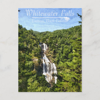 Whitewater Falls Cashiers North Carolina Postkarte