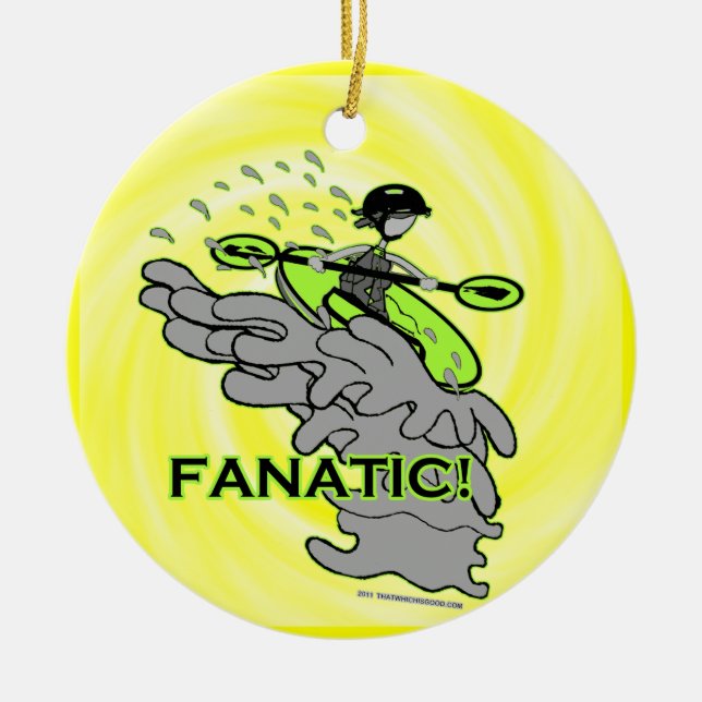 Whitewater Fanatic! Keramik Ornament (Vorne)