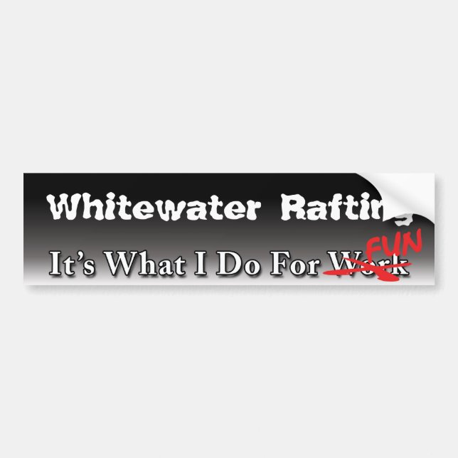 Whitewater-Flößen - was ich für SPASS Aufkleber Autoaufkleber (Vorne)