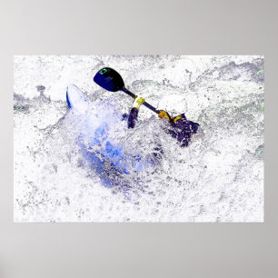 Whitewater Kayaking Poster