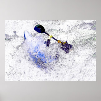 Whitewater Kayaking Poster