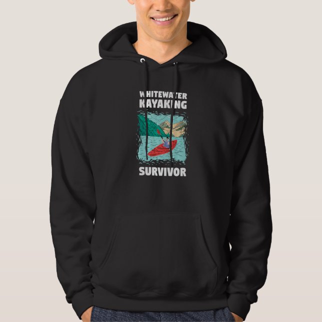 Whitewater Kayaking Survivor Premium Hoodie (Vorderseite)