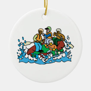 Whitewater-Rafting-Trip Grafik Keramikornament