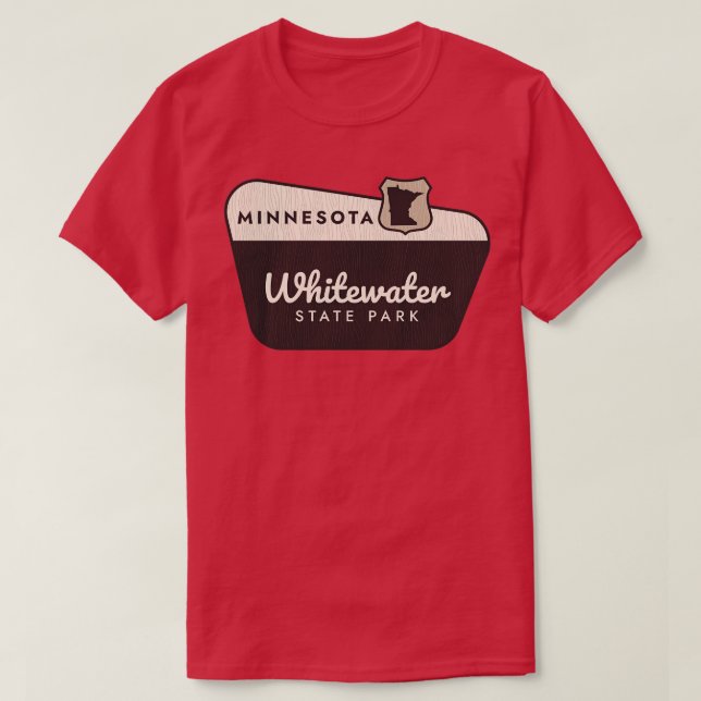 Whitewater Staat Park Minnesota Begrüßungszeichen T-Shirt (Design vorne)