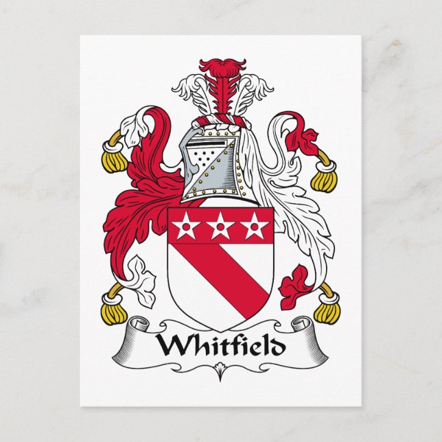 Whitfield-Familienwappen Postkarte (Vorderseite)